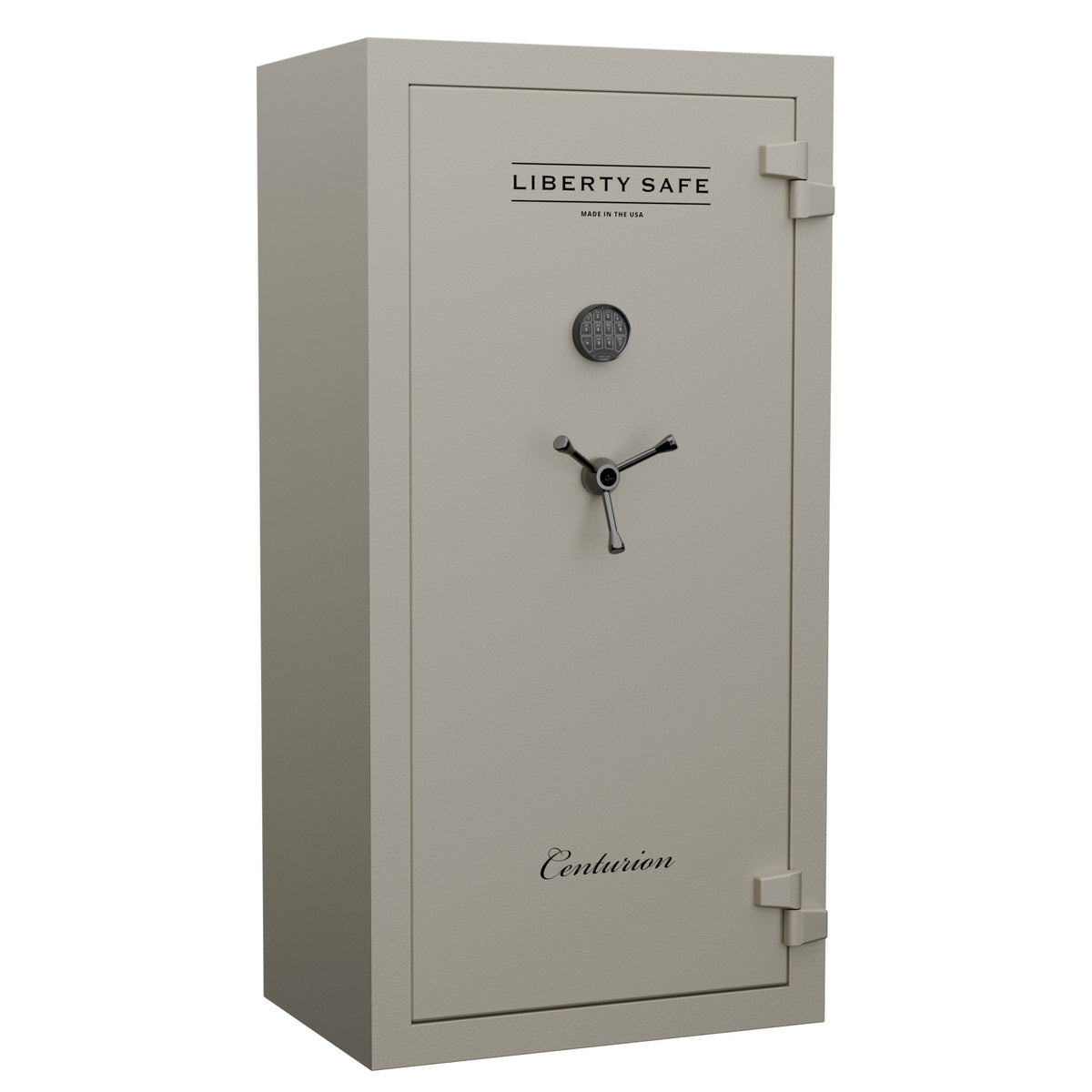 Centurion 24 DLX Canvas Beige Textured | Black Chrome Hardware | Dimensions 59.5"(H) x 28.25"(W) x 20"(D*) | 40 Minute Fire Rating | Level 1 Security | Closed Door