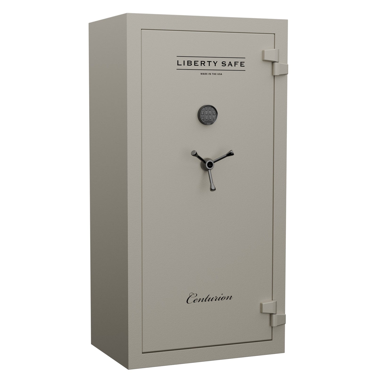 Centurion 24 DLX Canvas Beige Textured | Black Chrome Hardware | Dimensions 59.5"(H) x 28.25"(W) x 20"(D*) | 40 Minute Fire Rating | Level 1 Security | Closed Door