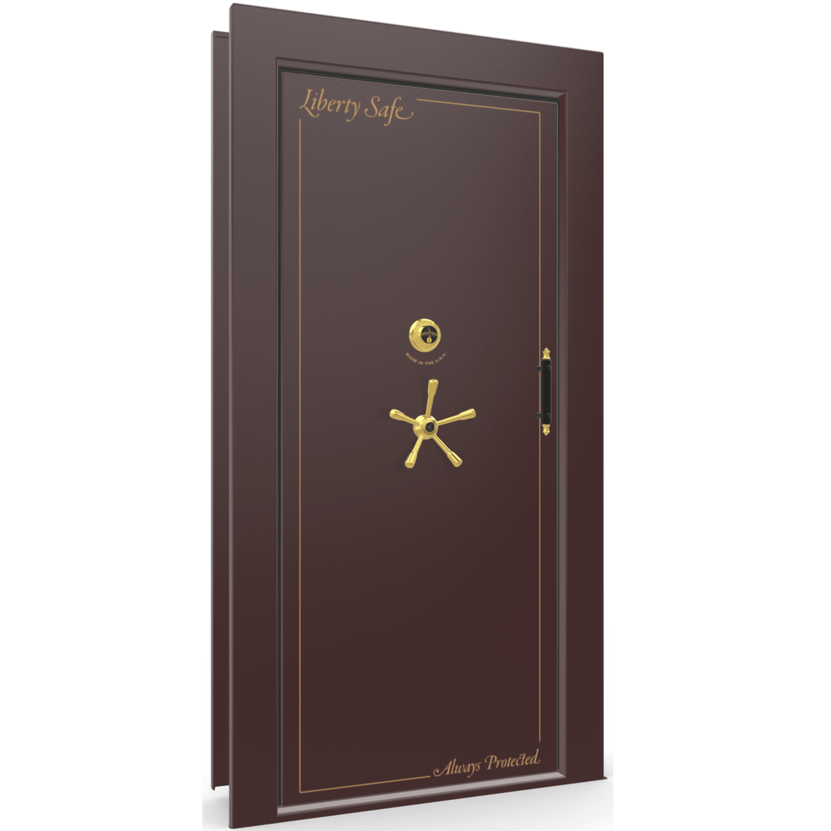 Vault Door Series | Out-Swing | Right Hinge | Burgundy Marble | Mechanical Lock