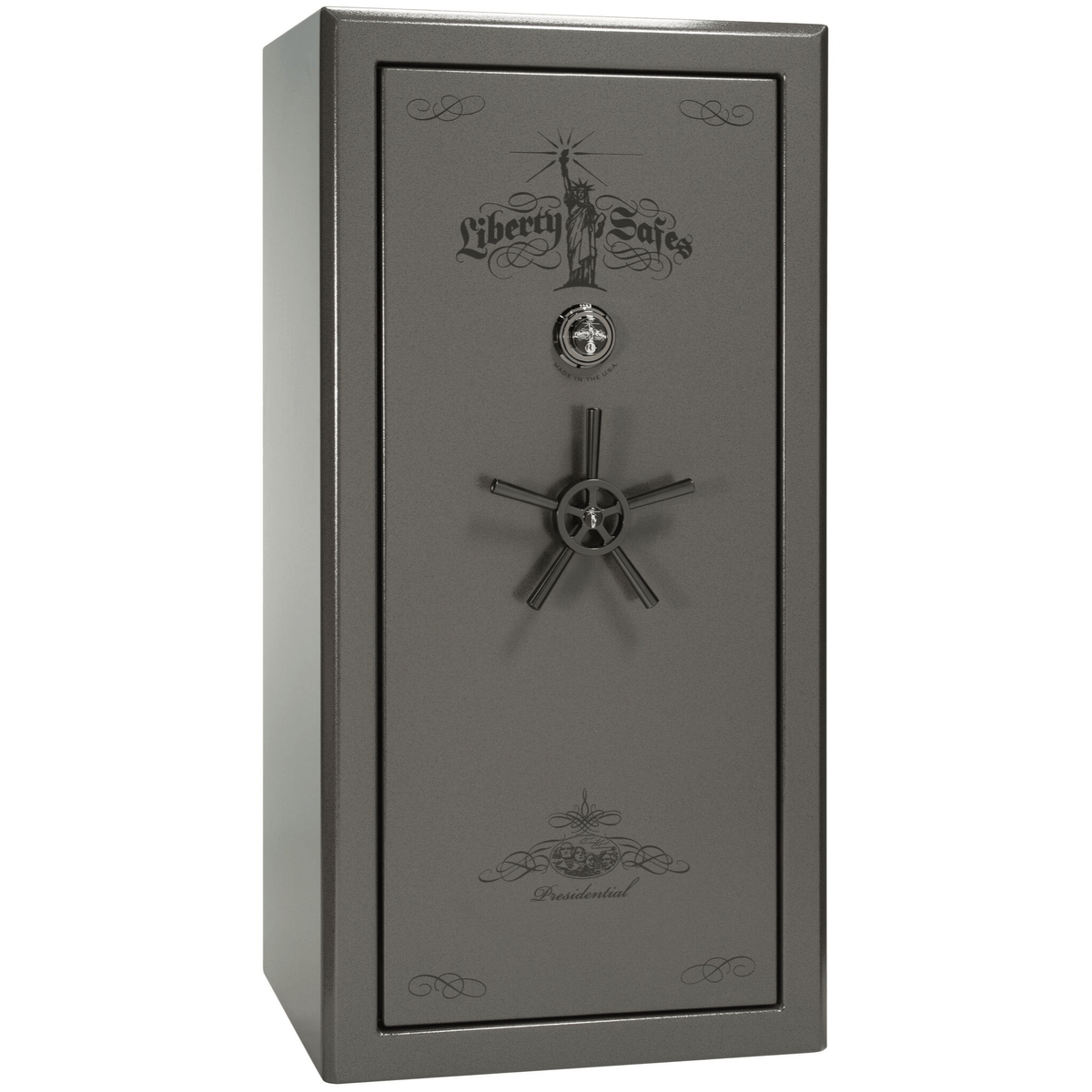 Presidential Series | Level 8 Security | 2.5 Hours Fire Protection | 25 | Dimensions: 60.5&quot;(H) x 30&quot;(W) x 28.5&quot;(D) | Gray Marble | Mechanical Lock