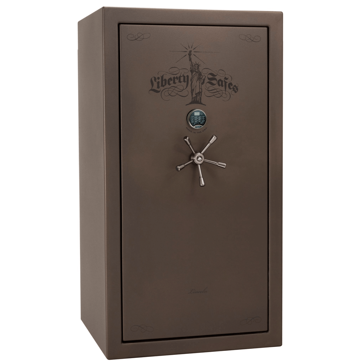 Lincoln Series | Level 5 Security | 110 Minute Fire Protection | 50 | Dimensions: 72.5&quot;(H) x 42&quot;(W) x 32&quot;(D) | Gray Marble | Mechanical Lock